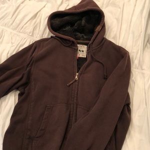 Men’s brown zip up hoodie